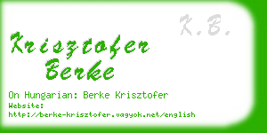 krisztofer berke business card